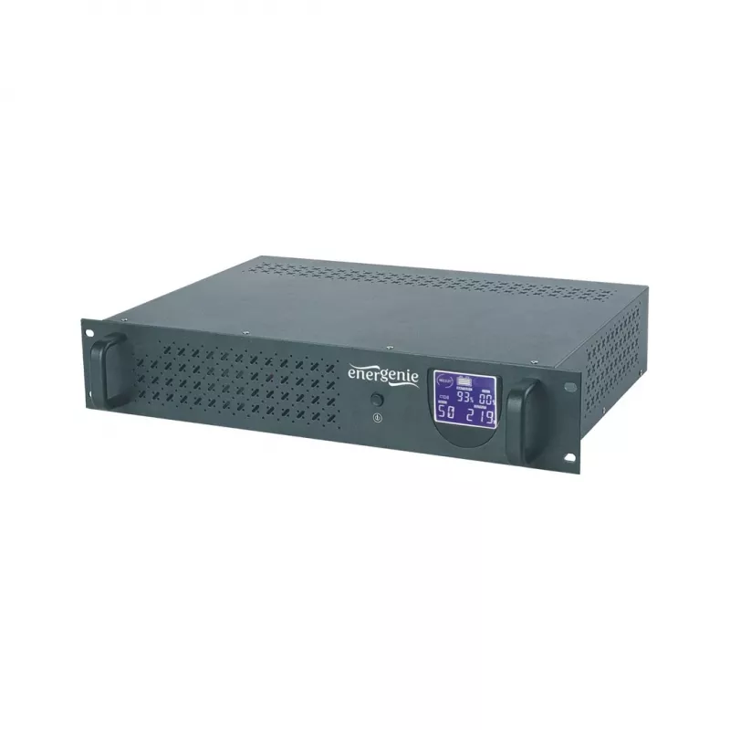 Gembird 19 inch 3.4U 1500VA UPS, 4x IEC 230V išėjimai, IEC14 įėjimas, RJ11, USB, LCD, Line-Interactive 1.5 kVA / 900 W