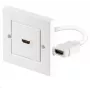 MicroConnect HDMWALL1 HDMI sieninis lizdas baltas
