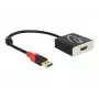 Vaizdo kabelio adapteris DeLOCK 62736 USB Type-A į HDMI 0,2 m Juodas