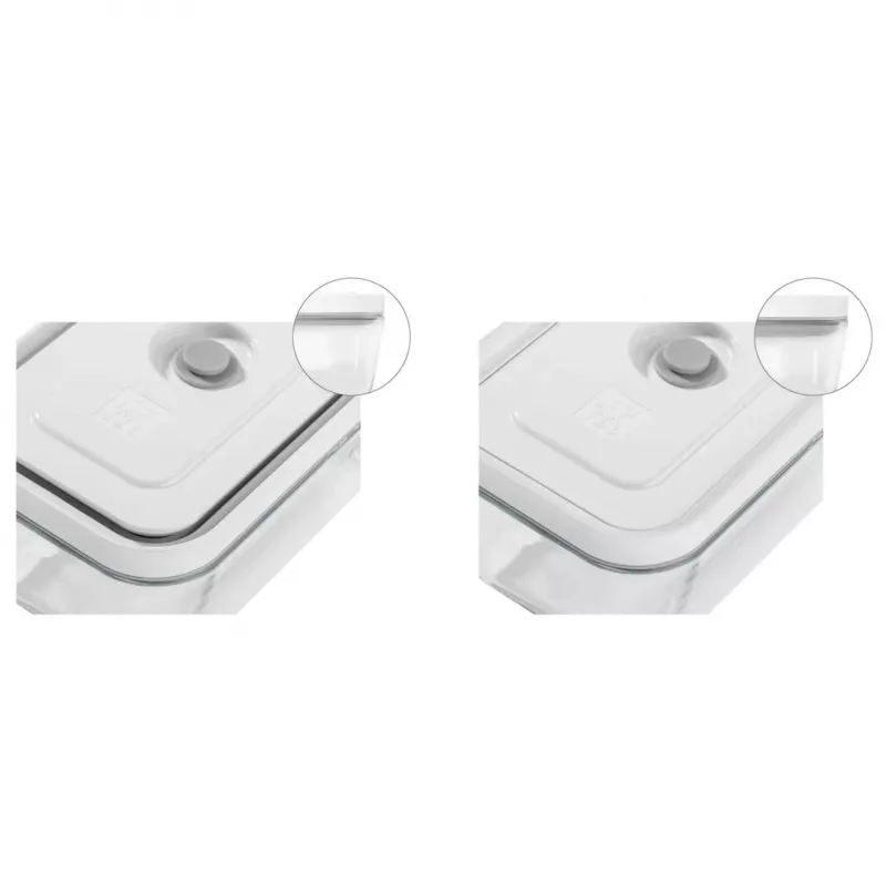 Maisto laikymo indas ZWILLING 36803-100-0 stačiakampis stiklas 0.35 L, pilkas, hermetiškas, sukraunamas
