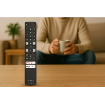 SAVIO universalus TV nuotolinio valdymo pultas RC-15, skirtas TCL SMART TV, IR belaidis, juodas, veikimo atstumas 10 m