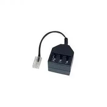 Helos telefono adapteris RJ-11 (kištukas) į TAE-NFN (lizdas) - 10 cm - Juoda