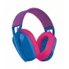 Logitech G435 Lightspeed belaidės žaidimų ausinės – mėlyna, 2.4 GHz