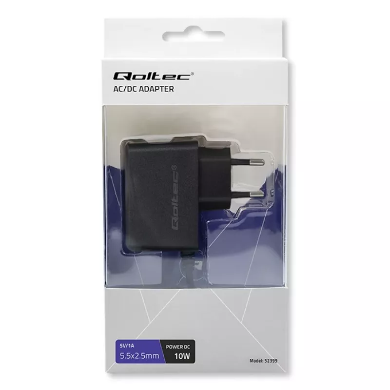 Maitinimo adapteris 10W 5V, 2A, 5,5x2,5 mm kištukas