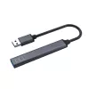 USB šakotuvas SAVIO AK-70, 7 prievadų USB 3.0, 4 naudojami prievadai, USB Type-A šeimininko jungtis, 5 Gbit/s perdavimo greitis, garantija 2 metai