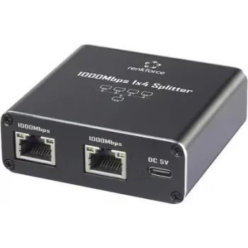 Renkforce RF-GES-400 tinklo jungiklis RJ45 4 prievadai, maitinamas per USB (RF-6739680)