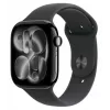 Apple Watch Series 11 GPS 46mm Jet Black aliumininis korpusas su juodu sportiniu dirželiu S/M