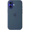 Silicone Case Apple iPhone 16 MagSafe Denim Mėlyna 6.1 colio