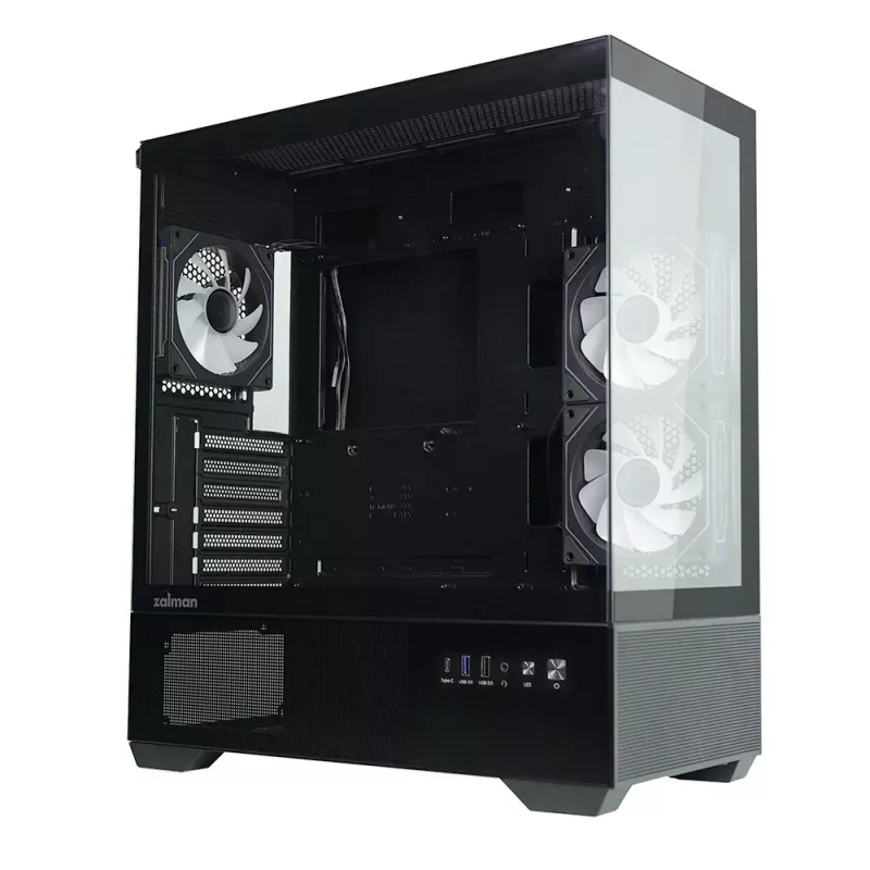 Korpusas ZALMAN CHRONIX V2 Mid Tower ARGB ventiliatoriai x3 juodas