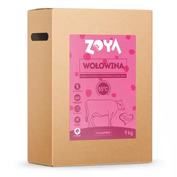 Sausas šunų ėdalas ZOYA ColdPRO Beef 9 kg — pilnavertis suaugusių šunų maistas, 27% baltymų, 9,5% riebalų, be glitimo, be cukraus