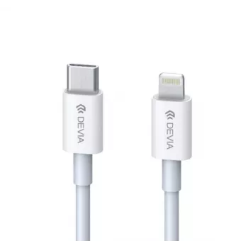 USB-C į Lightning laidas Devia Smart Series PD 18W — baltas, MFi sertifikuotas
