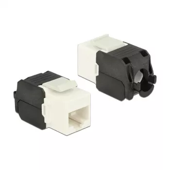 Keystone modulis DELOCK 86266, RJ-45 į LSA, juoda/balta, 16×37,8×22,5 mm