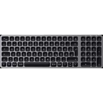 Satechi ST-ACBKM-DE - Standard - Bluetooth - Halbmechanischer Schlüsselschalter - QWERTZ - LED - Schwarz - Grau