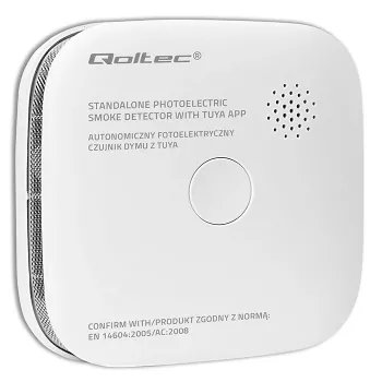 Dūmų detektorius su baterija Tuya WiFi LED