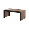 Kavos staliukas Cama Meble MILA 120x60x50 cm ąžuolo Wotan viršus, juodas rėmas
