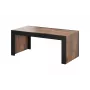 Kavos staliukas Cama Meble MILA 120x60x50 cm ąžuolo Wotan viršus, juodas rėmas