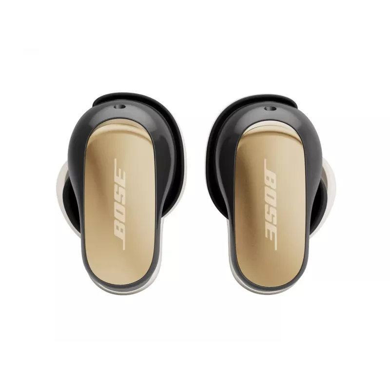 Belaidės ausinės Bose QuietComfort Ultra, juodos/auksinės, Bluetooth, įterpiamos, skirtos muzikai ir skambučiams