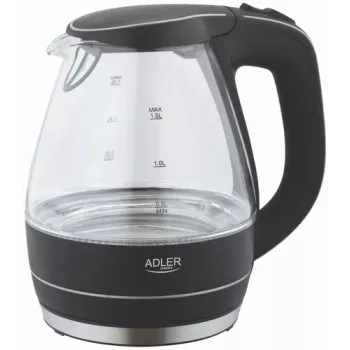 Virdulys Adler AD 1224, 2000 W, 1.5 L, stiklinis, juodas