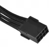 SilverStone SST-PP07-PCIB maitinimo pratęsimo kabelis, PCIe 8 kontaktų į PCIe 6+2 kontaktų, 25 cm, juodos spalvos
