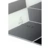 NeXtime 8171 Cubic sieninis laikrodis, 43,5x37 cm, juoda/balta/pilka