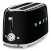 Smeg TSF02 skrudintuvas 4 riekėms - juodas/lakuotas/41x20.8x21.5 cm/6 skrudinimo lygiai/1500W
