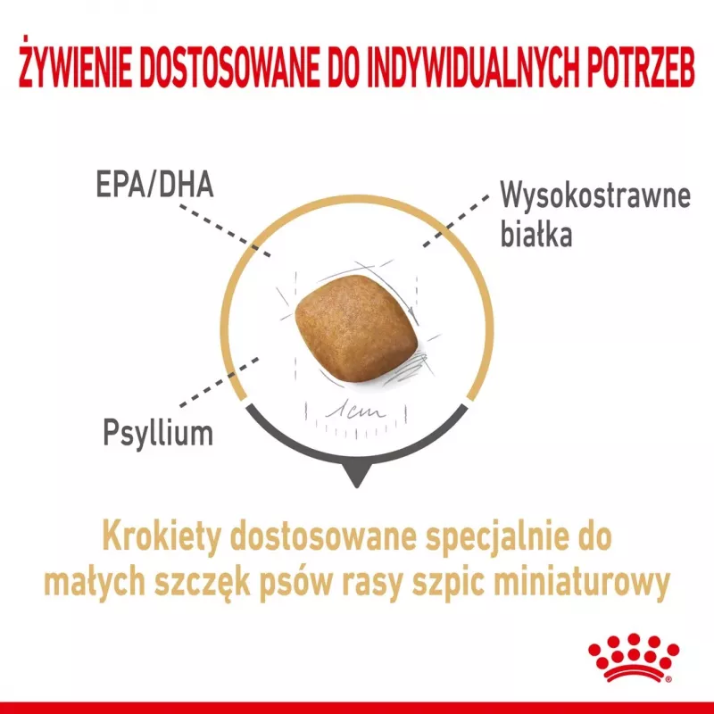 Sausas šunų ėdalas Royal Canin Pomeranian Adult 3 kg – smulkių veislių šunų receptūra suaugusiems pomerniams