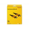 DeLOCK HDMI laidas, HDMI (M) į HDMI (M), 50 cm, triguba izoliacija, juodas, auksinis, 8K palaikymas