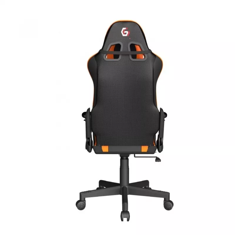 GEMBIRD GC-SCORPION-04X žaidimų kėdė juoda-oranžinė, ergonomiškas dizainas, reguliuojamas aukštis, aukšta atlošo dalis