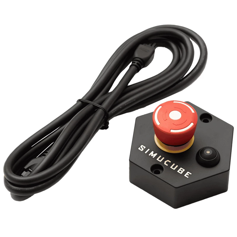 Simucube Premium Torque off mygtukas, juodas/raudonas, 120×120×70 mm