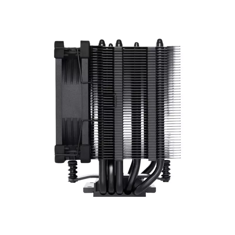 Oro aušintuvas CPU Noctua NH-U9S chromax.black — 92 mm ventiliatorius, 5 šilumos vamzdelių, 12 V, SSO guolis, LGA 2066 suderinamas