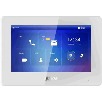DAHUA VTH5421HW-W Vaizdo durų skambučio monitorius, 10.1 colio LCD ekranas, 1280x800