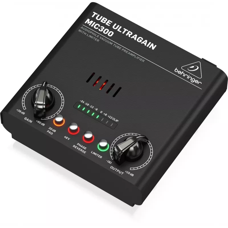 Audio išankstinis stiprintuvas Behringer MIC300 juodas