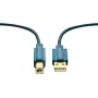 ClickTronic 1,8 m USB 2.0 A/B laidas (m/m) mėlynas (70096)
