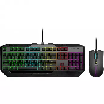 Cooler Master Devastator 4 [DE] juoda RGB peržiūrėta versija (SGB-3000-KKMF4-DE) – žaidimų klaviatūros ir pelės rinkinys