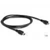 USB kabelis DeLOCK 83177 1m Micro-USB B Mini-USB B juodas
