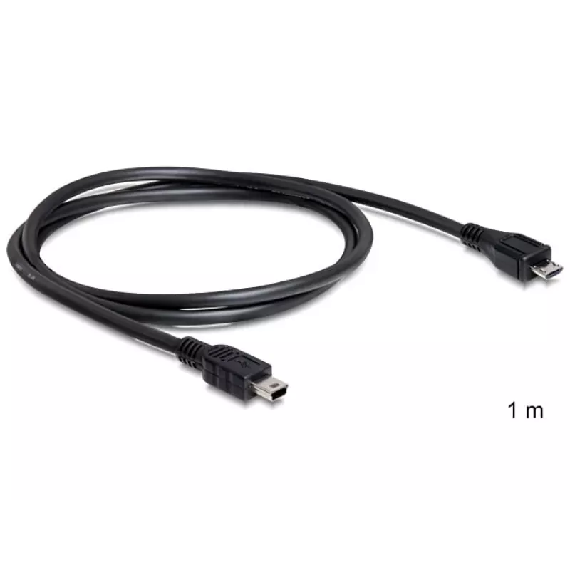 USB kabelis DeLOCK 83177 1m Micro-USB B Mini-USB B juodas