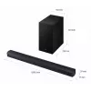 Samsung HW-B450F/EN 2.1 kanalo garsiakalbis su Bluetooth ir belaidžiu žemų dažnių garsiakalbiu, 300 W RMS, Dolby Audio, ARC
