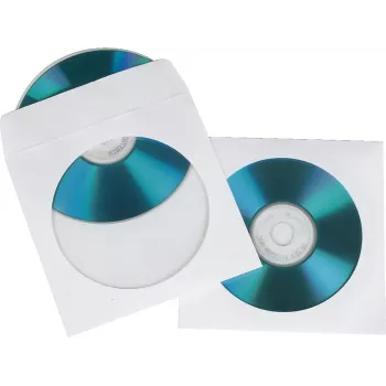 Hama CD popieriniai vokeliai, balti, 50 vnt./pak., 1 diskas