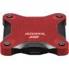 Išorinis SSD ADATA SD620 1 TB, nešiojamas USB 3.2 Gen 2 (Micro-USB B), skaitymas 520 MB/s, rašymas 460 MB/s, atsparus smūgiams, raudonas