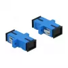 Skaidulinės optikos adapteris SC moteriškas į SC moterišką, DELOCK 85990, mėlynas, 4 vnt. pakuotė