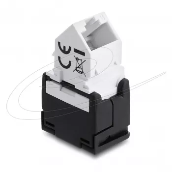 DELOCK Keystone modulis RJ45 lizdas į LSA Cat.6 45° kampu nesutvirtintas juodas