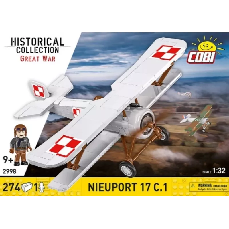 Cobi konstravimo rinkinys Nieuport 17 C.1, 274 detalės, modelio rinkinys