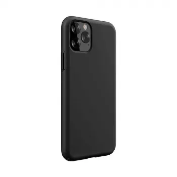 Silicone dėklas Devia Nature Series, skirtas iPhone 12 Pro Max — juodas, minkšto prisilietimo apsauginis dėklas