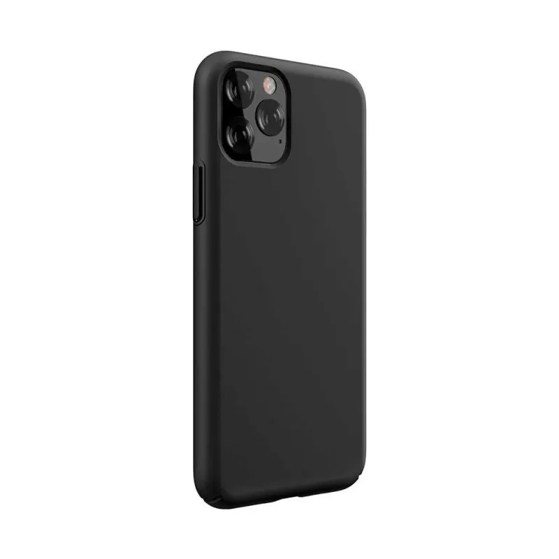 Silicone dėklas Devia Nature Series, skirtas iPhone 12 Pro Max — juodas, minkšto prisilietimo apsauginis dėklas