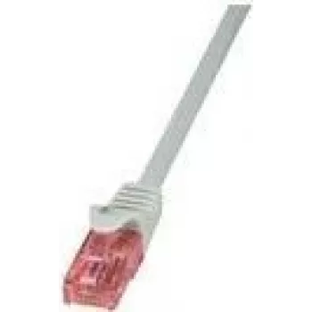 LogiLink CQ2052U RJ45 tinklo kabelis, patch kabelis CAT 6 U/UTP 2,00 m pilkas, nedegus, su fiksatoriumi
