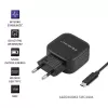 Qoltec 50188 universalus įkroviklis nešiojamam kompiuteriui, išmaniajam telefonui, išmaniajam laikrodžiui, planšetei, telefonui, universalus Juodas AC, DC vidaus