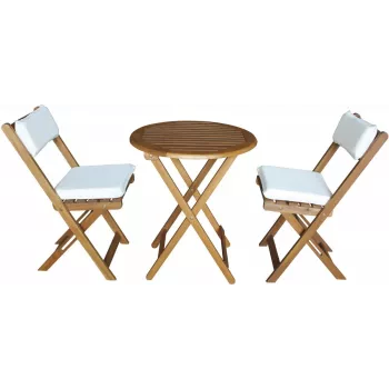 Sodo komplektas Fieldmann FDZN 4003-T – 4 kėdės ir stalas, lauko poilsio komplektas