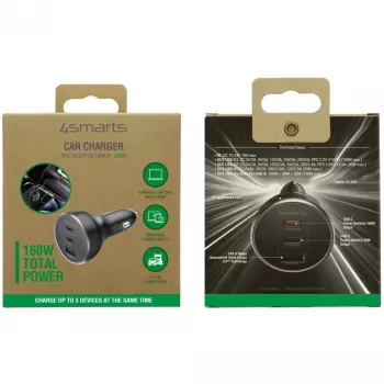 Automobilinis įkroviklis 4smarts VoltRoad Ultimate 160W juodas (541224)