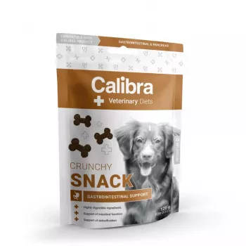 Calibra Veterinary Diets Crunchy Snack Gastrointestinal 120 g — funkcinis skanėstas šunims, be grūdų, žuvies skonio