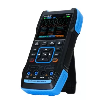 Nešiojamas 3-in-1 osciloskopas FNIRSI 2C23T multimetras signalų generatorius